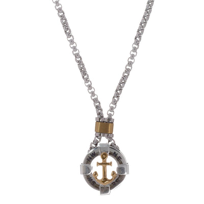 Anchor Pendant Steel Necklace 55 cm