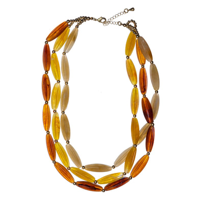 Three -row colorful necklace