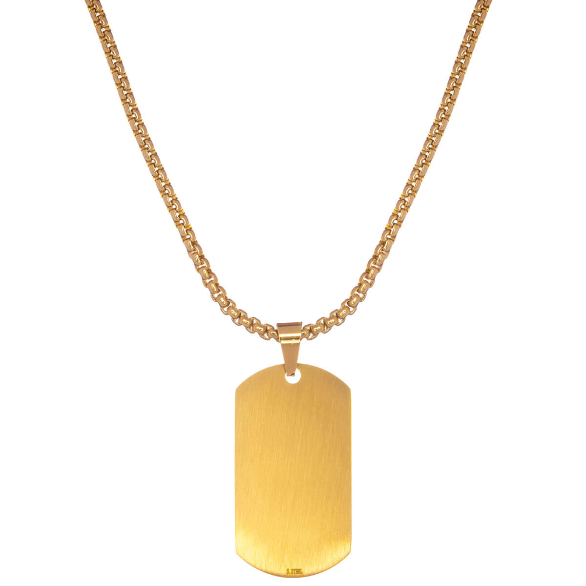 Tile pendant steel necklace (steel 316L)