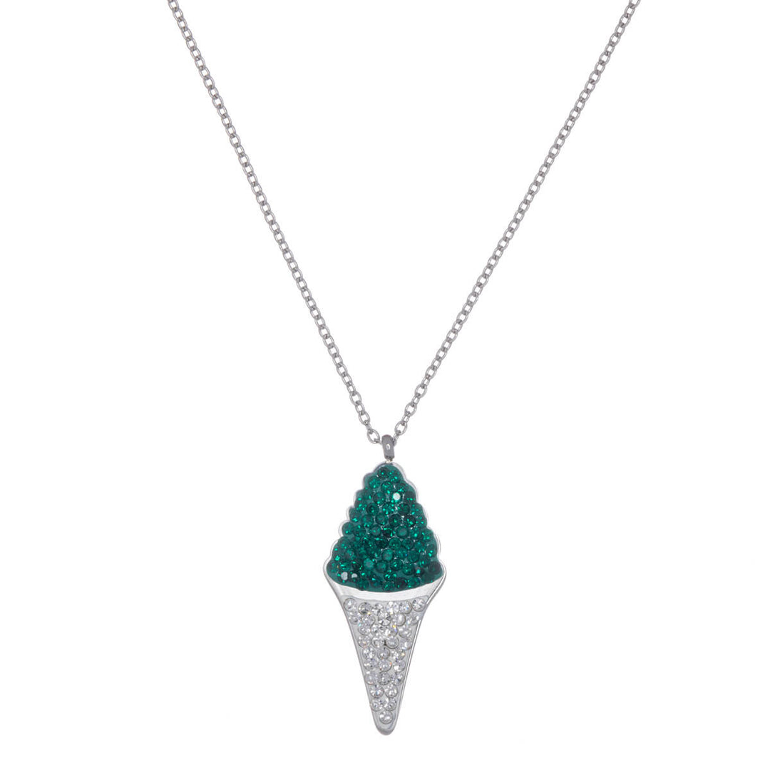 Sparkling ice cream pendant necklace 40cm (steel 316L)