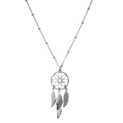 Dreamcatcher pendant necklace 60cm +5cm (steel 316L)