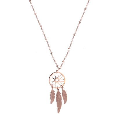 Dreamcatcher pendant necklace 60cm +5cm (steel 316L)