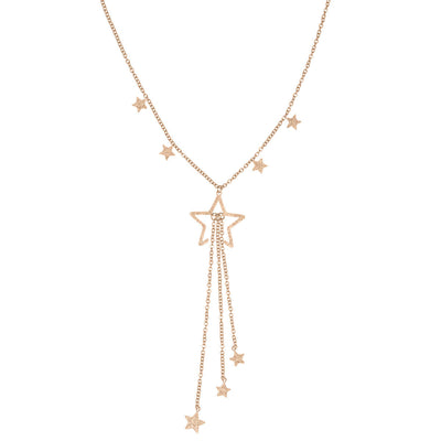Star pendant necklace 43cm +5cm (steel 316L)