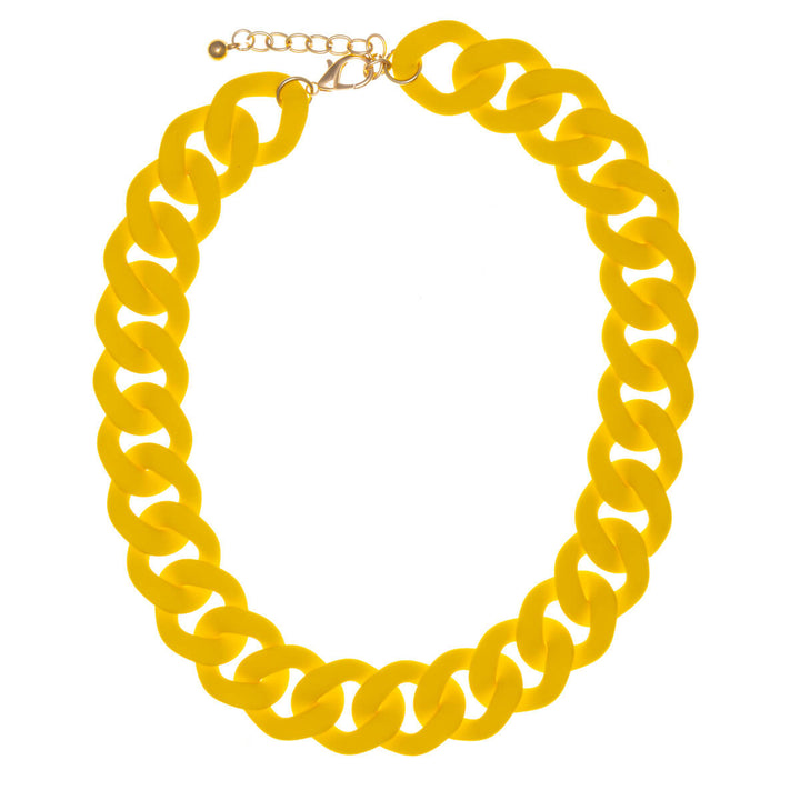 Flat coloured pansar chain necklace 47cm