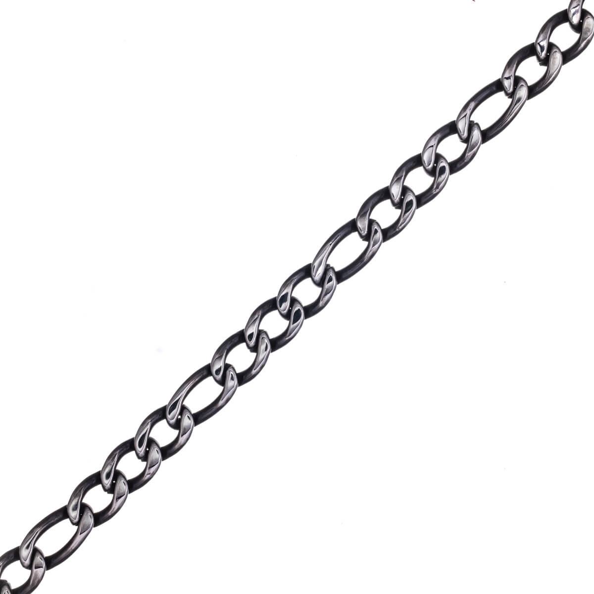Dark figaro necklace steel necklace 8mm 55cm