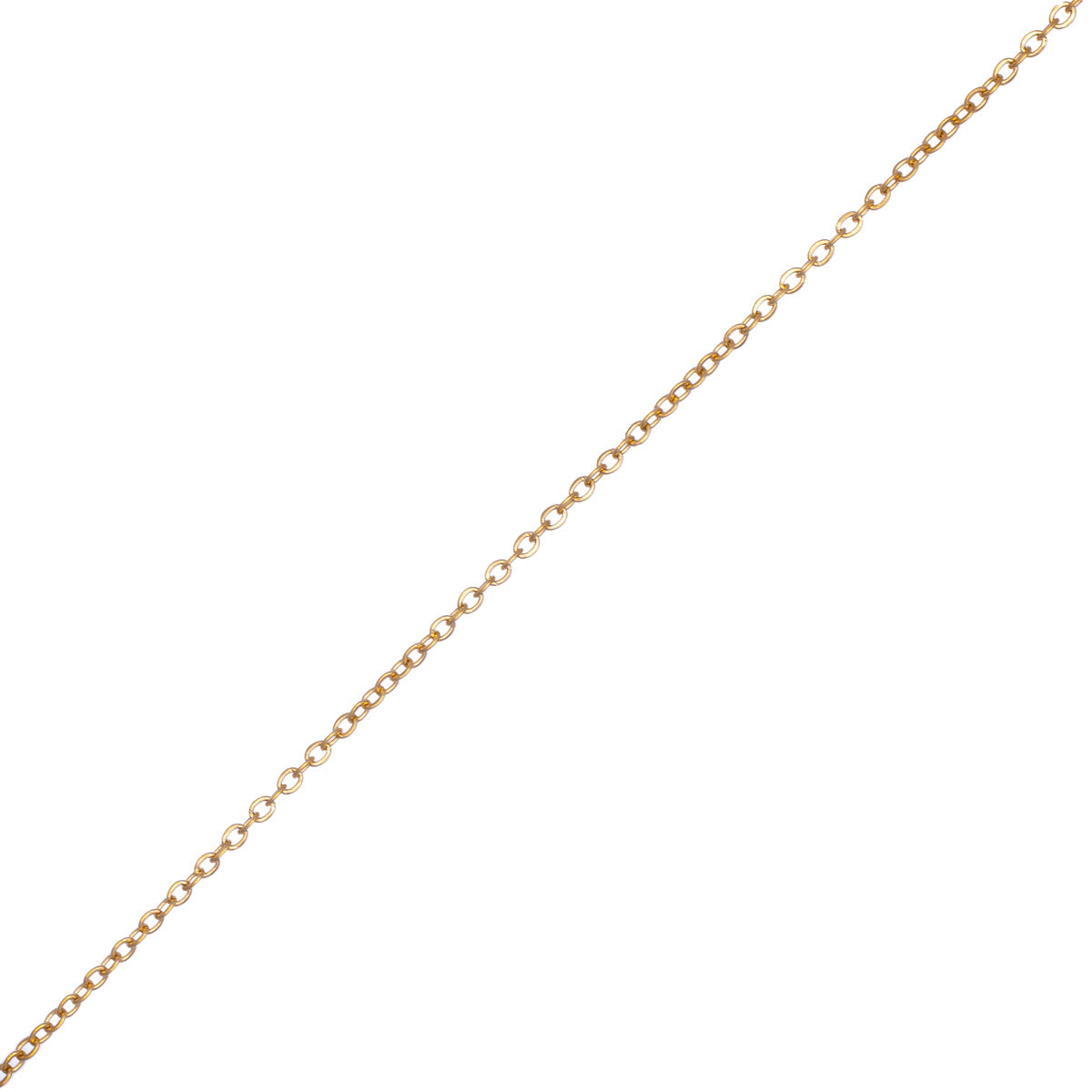 Ett tunt gyllene stålhalsband 50 cm
