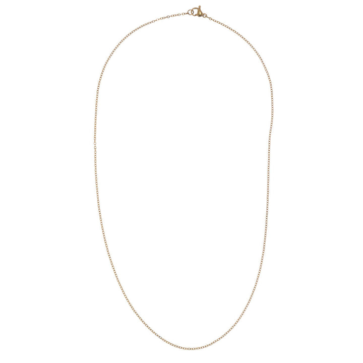 Tunt guldpläterat halsband 44cm (Stål 316L)