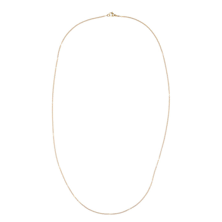 Tunt guldpläterat halsband 1,6mm 60cm (Stål 316L)