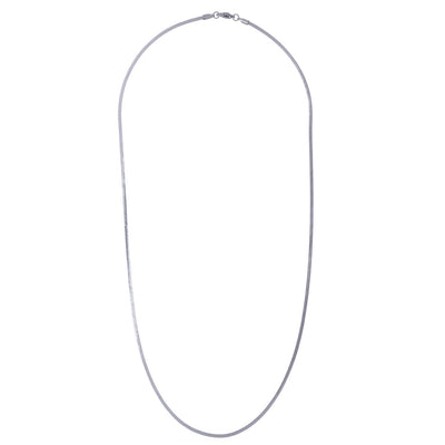 Flat Snake Chain Halsband 55 cm (Steel 316L)