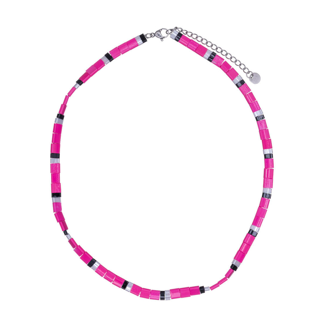 Flat colourful necklace 40cm +5cm (Steel 316L)