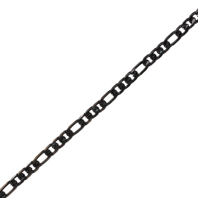 Flat Steel Figaro Chain Necklace 54,5 cm