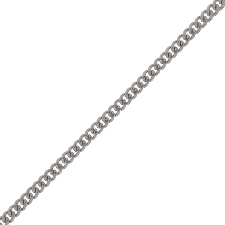 Rounded steel armor chain necklace 55cm