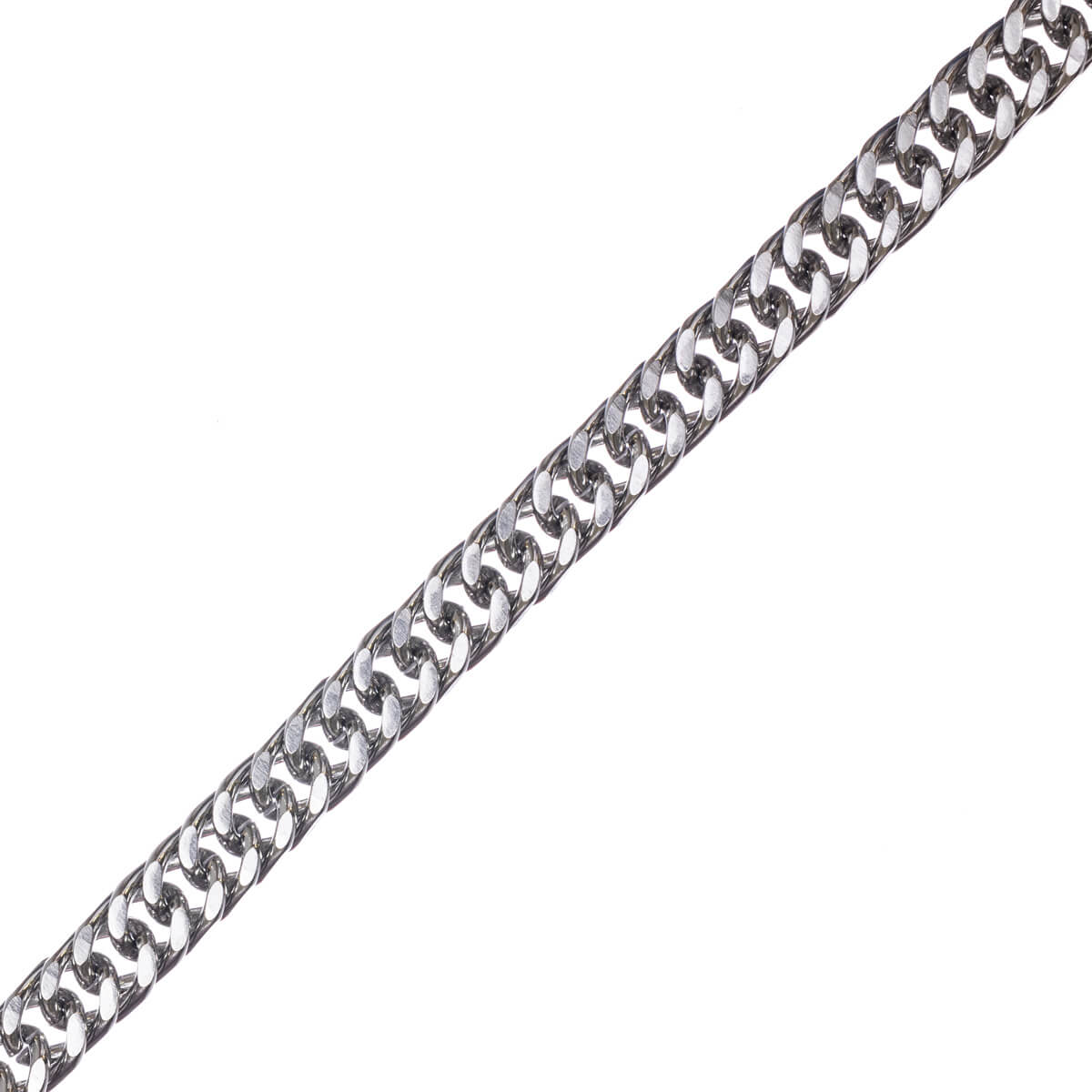 Tät rustningskedja halsband 55 cm (stål 316L)