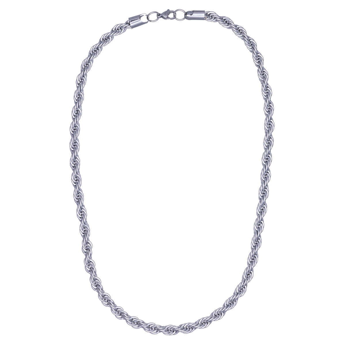 Rope chain steel cord chain necklace 7mm 60cm (Steel 316L)