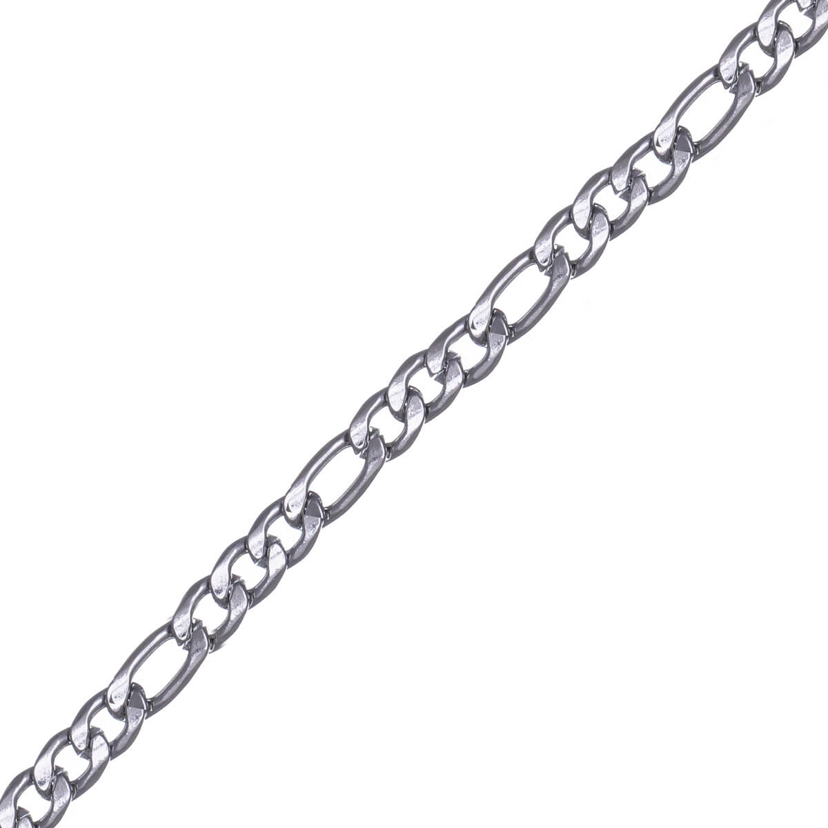 Figaro-kedjehalsband i stål 60cm (Stål 316L)