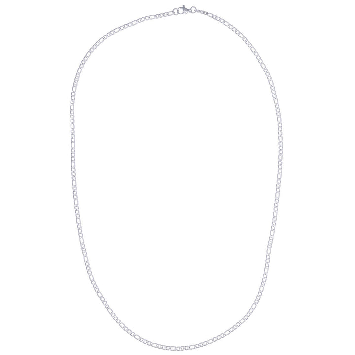 Platt figarokedja smalt halsband 3mm 60cm