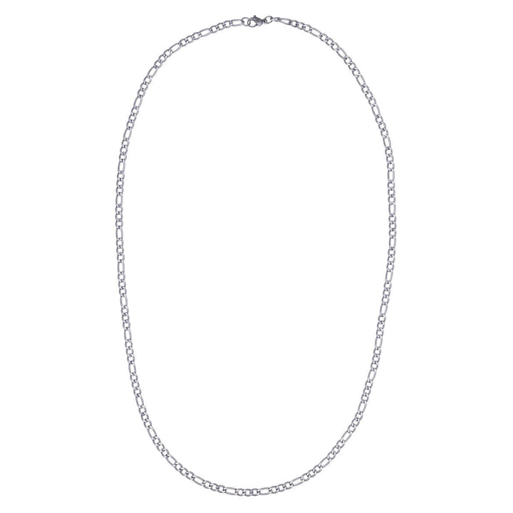 Flat figaro chain narrow necklace 4mm 60cm