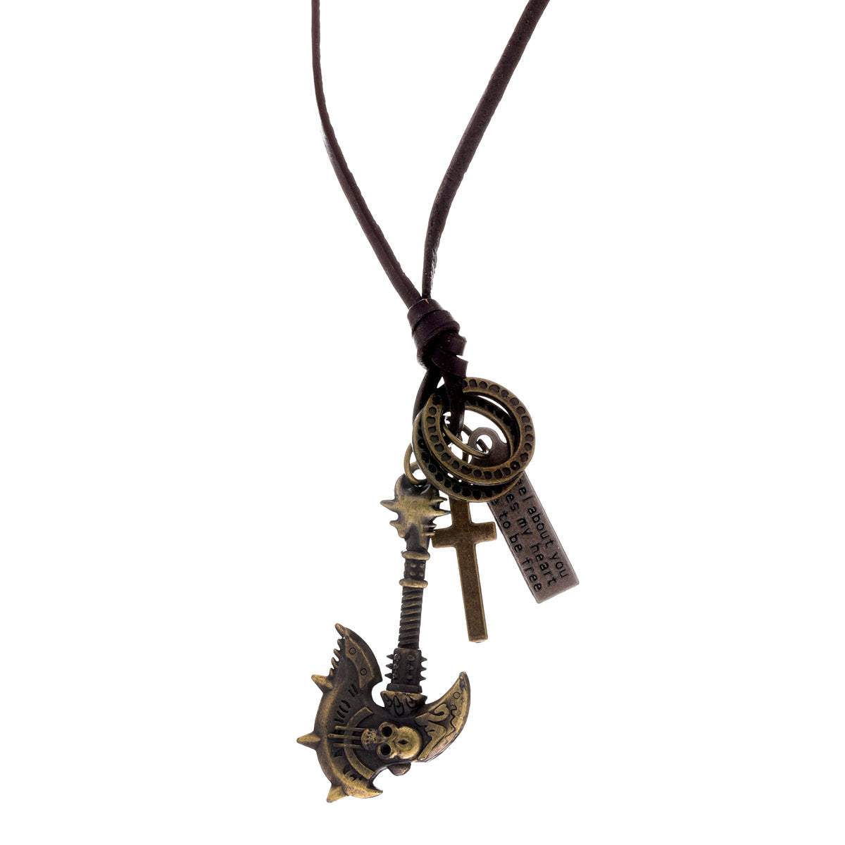 Ax -pendant in a leather ribbon