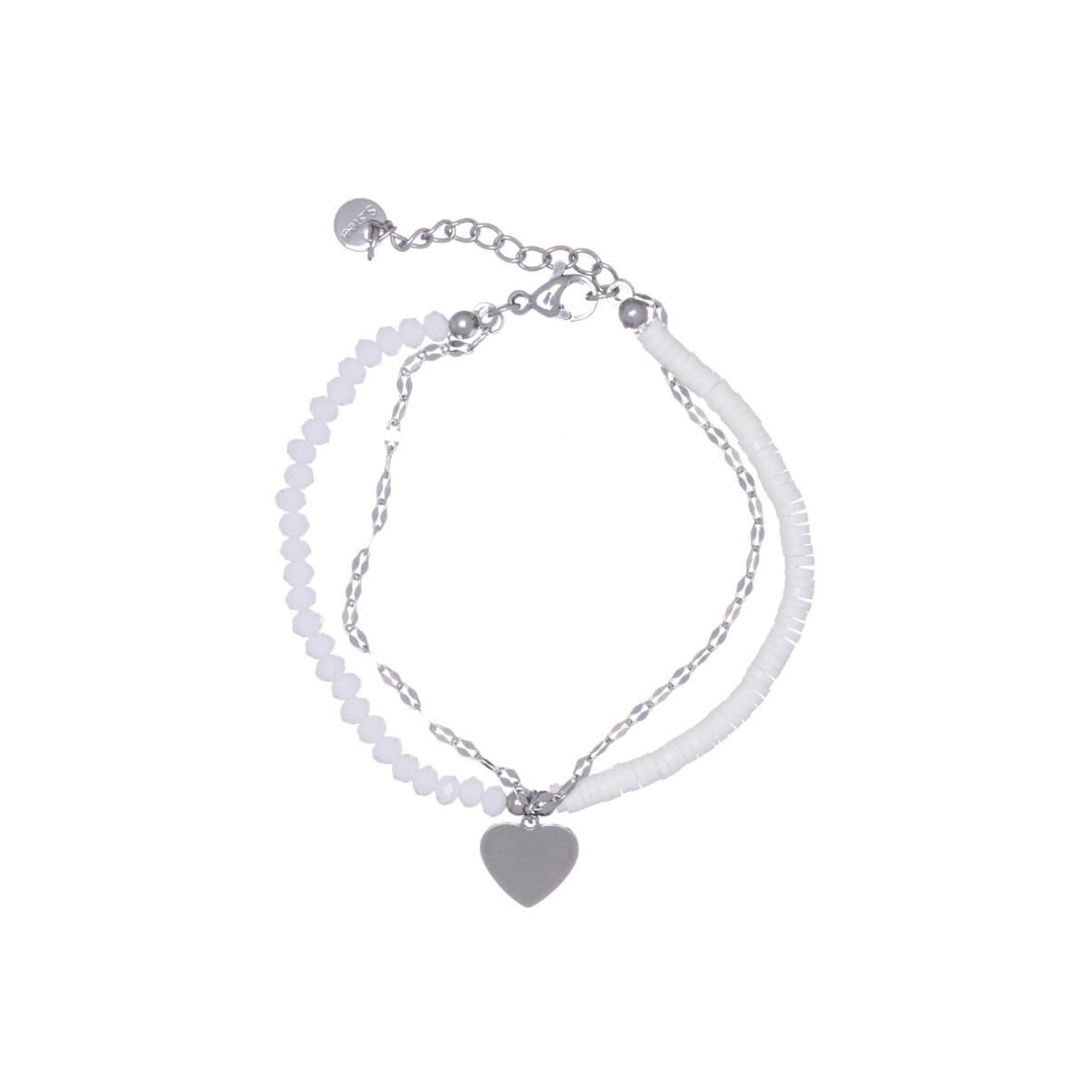 Heart jewelry with steel chain (steel 316L)