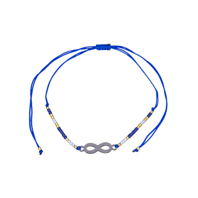 Oändligt armband med små pärlor (stål 316L)
