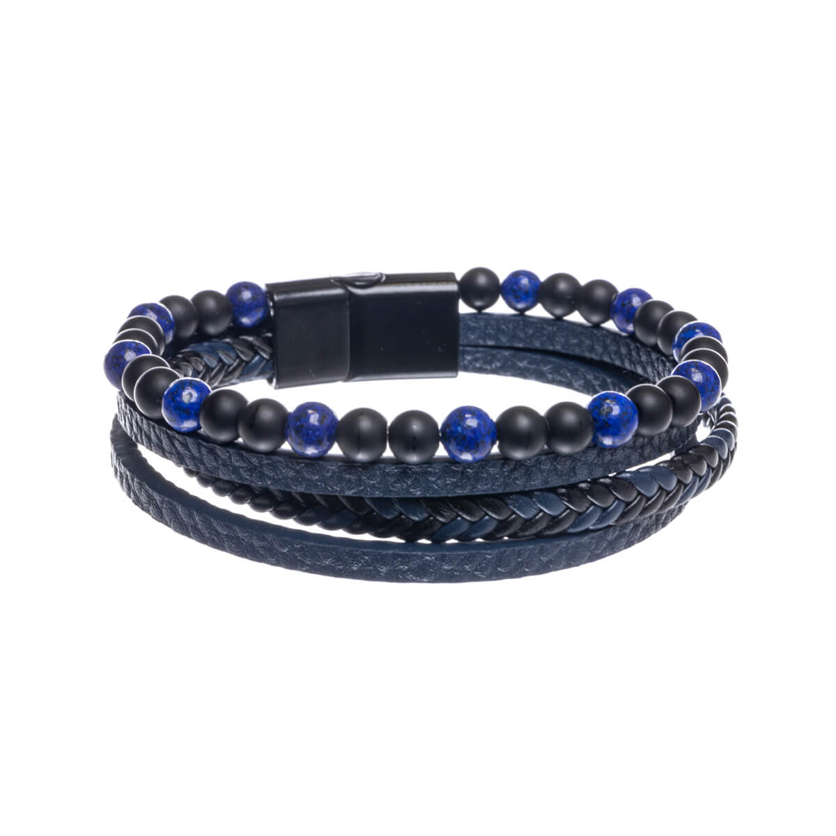 Four-row bracelet with beads (Steel 316L)