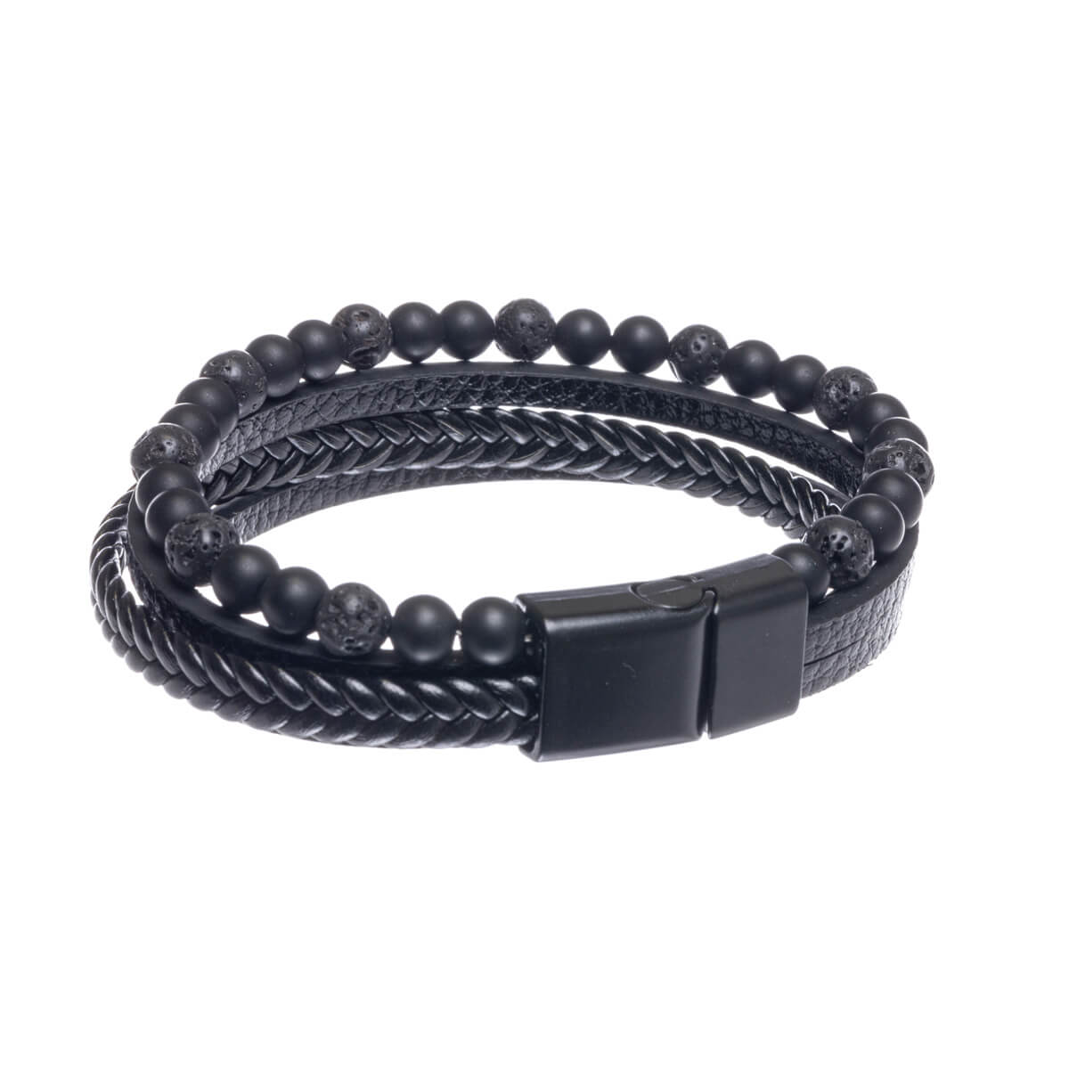 Four-row bracelet with beads (Steel 316L)