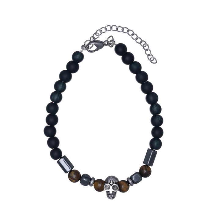 Skull bead bracelet (Steel 316L)