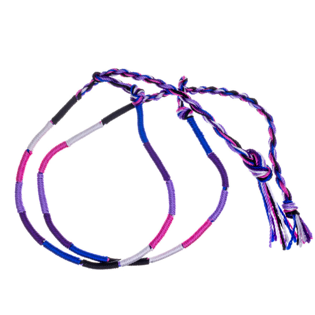 Colourful knot bracelets 2pcs