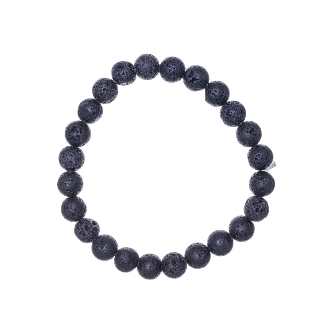 Lava stone bracelet elastic bracelet 9mm