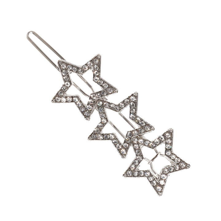 Rhinestone star hair buckle 6,4cm 1pcs