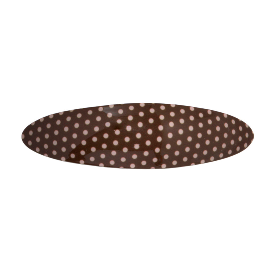 Oval mottled hair clip