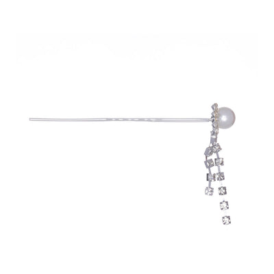 Breathtaking pearl pins with rhinestone hairband 2pcs
