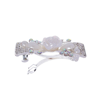 Sparkling pearl hair clip bow 1pc