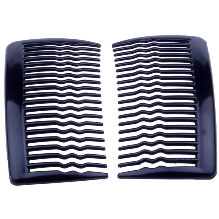 Plastic side comb 2pcs (7.6cm x 4.4cm)