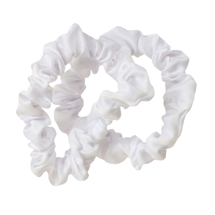 En tunn satinhårslinga scrunchie Ø6cm 2st