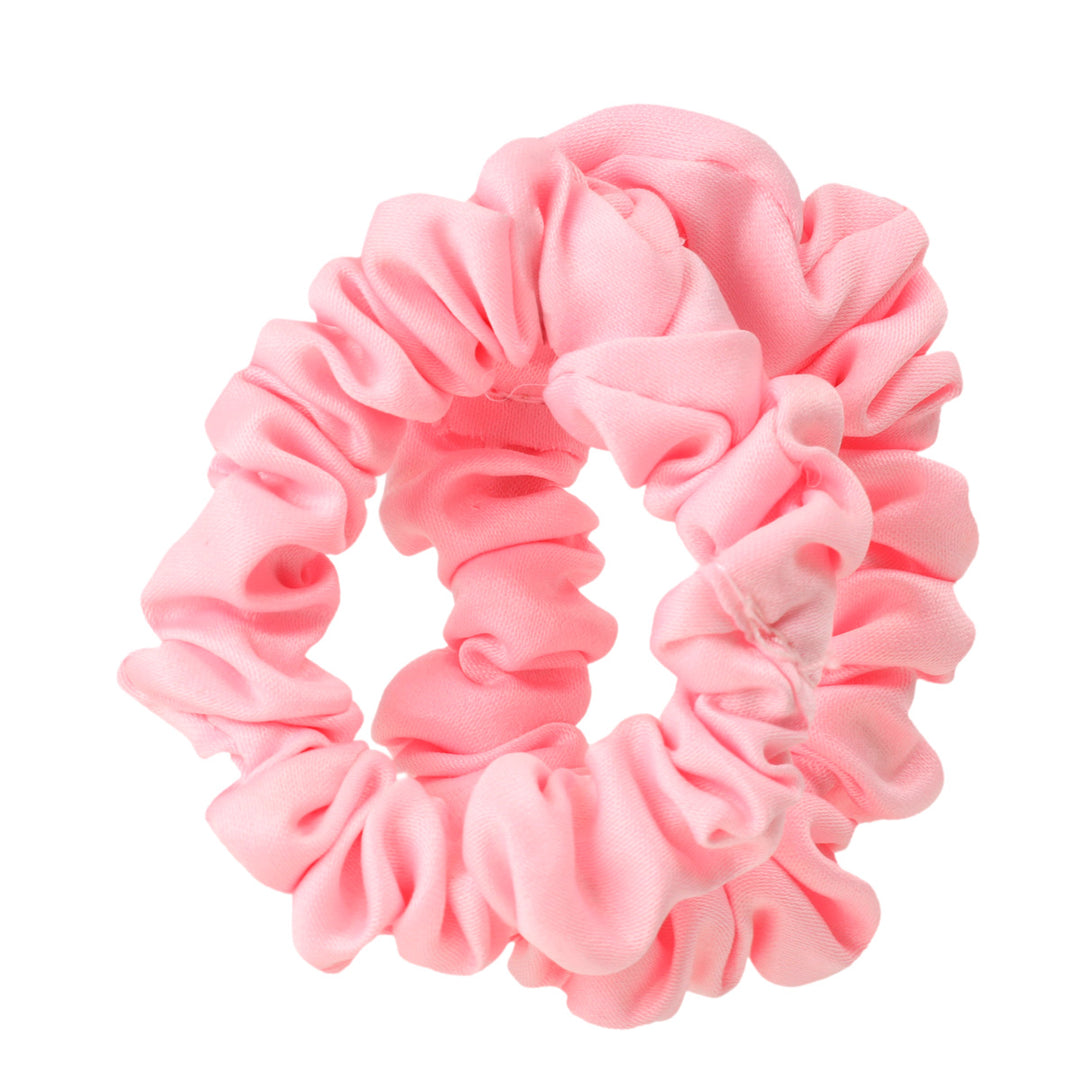 En tunn satinhårslinga scrunchie Ø6cm 2st