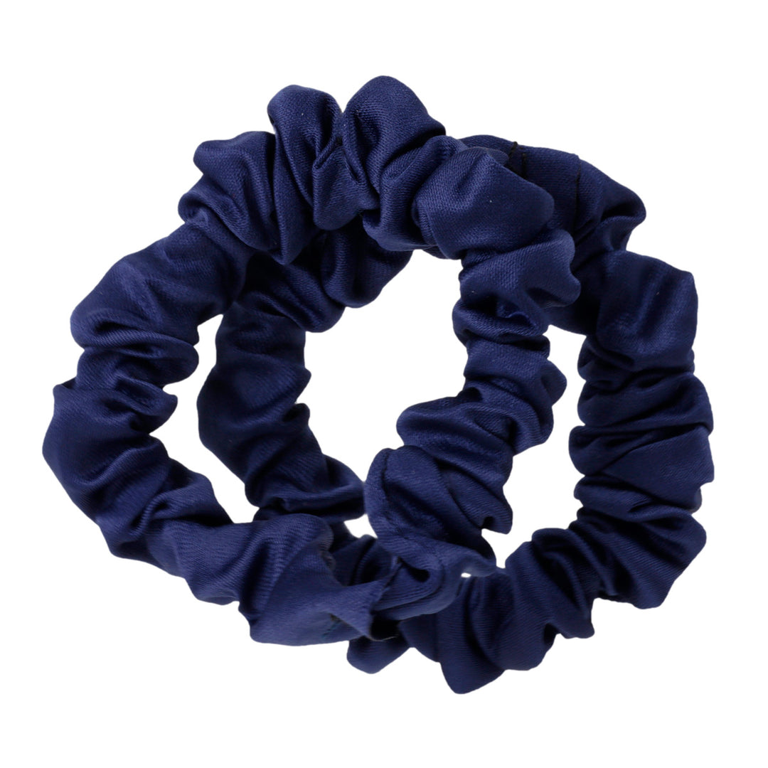 En tunn satinhårslinga scrunchie Ø6cm 2st