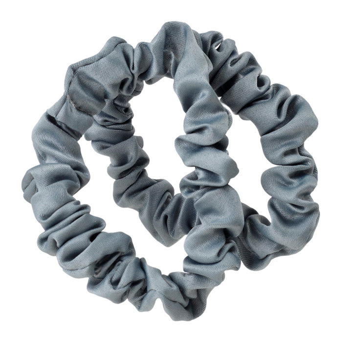 En tunn satinhårslinga scrunchie Ø6cm 2st