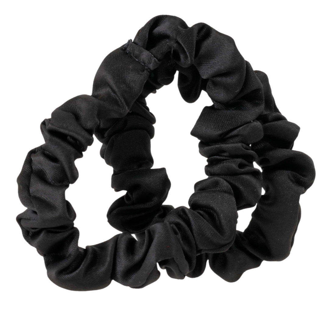 A thin satin hair loop scrunchie Ø6cm 2pcs