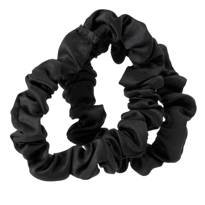 En tunn satinhårslinga scrunchie Ø6cm 2st