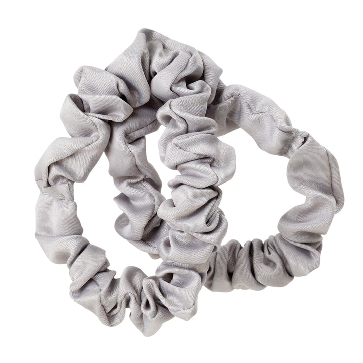 En tunn satinhårslinga scrunchie Ø6cm 2st