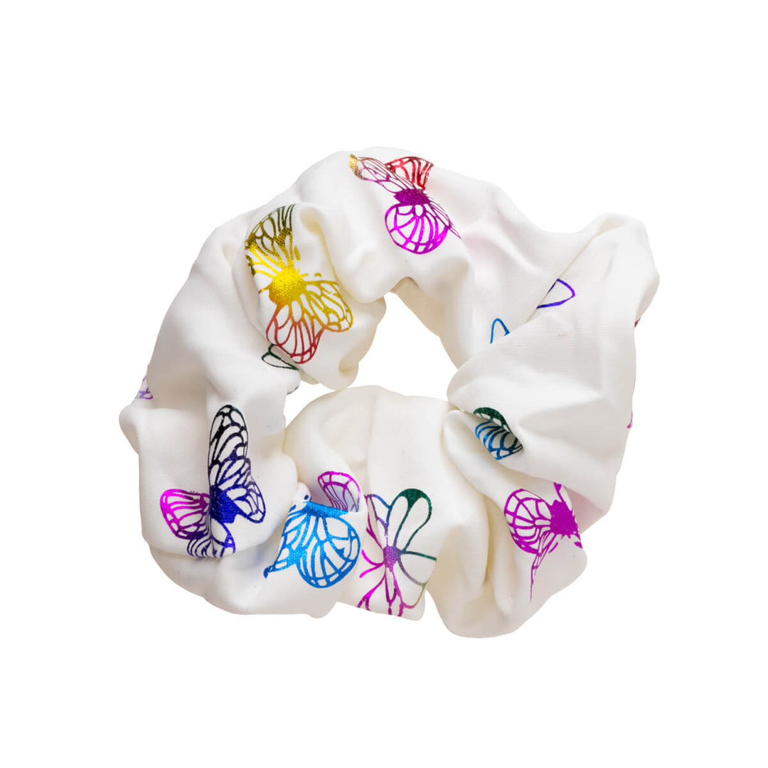 Perhoskuvioitu scrunchie hiusdonitsi ø 10cm