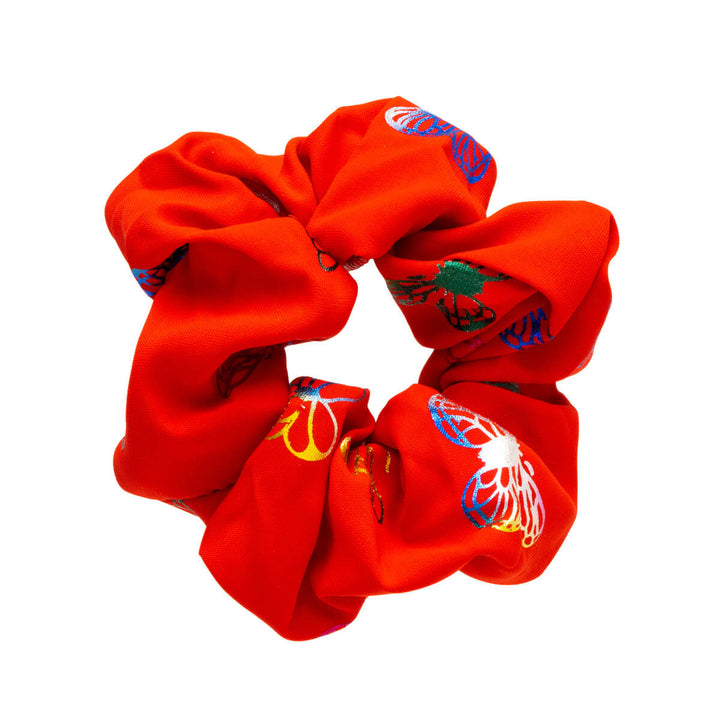 Perhoskuvioitu scrunchie hiusdonitsi ø 10cm