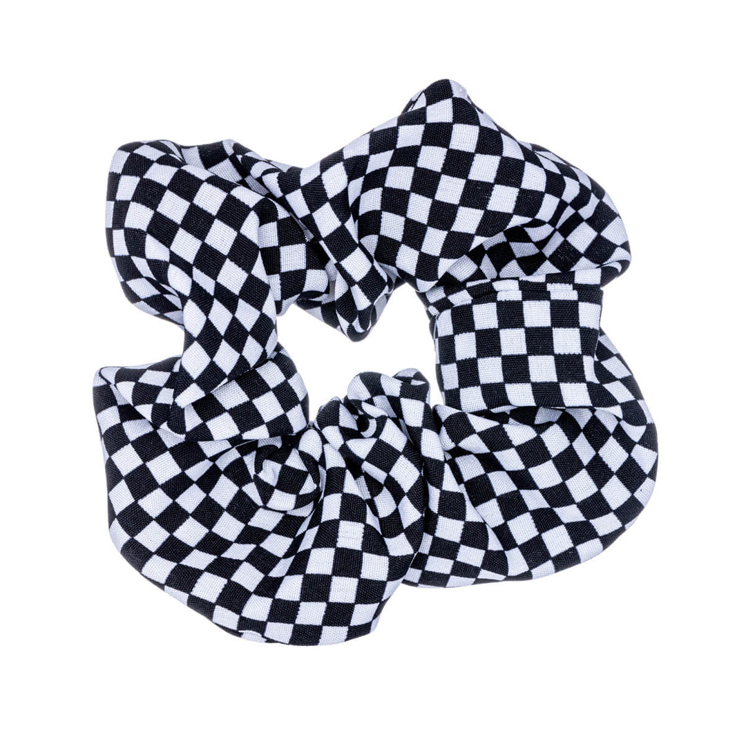 Ruudullinen scrunchie hiusdonitsi ø 10cm