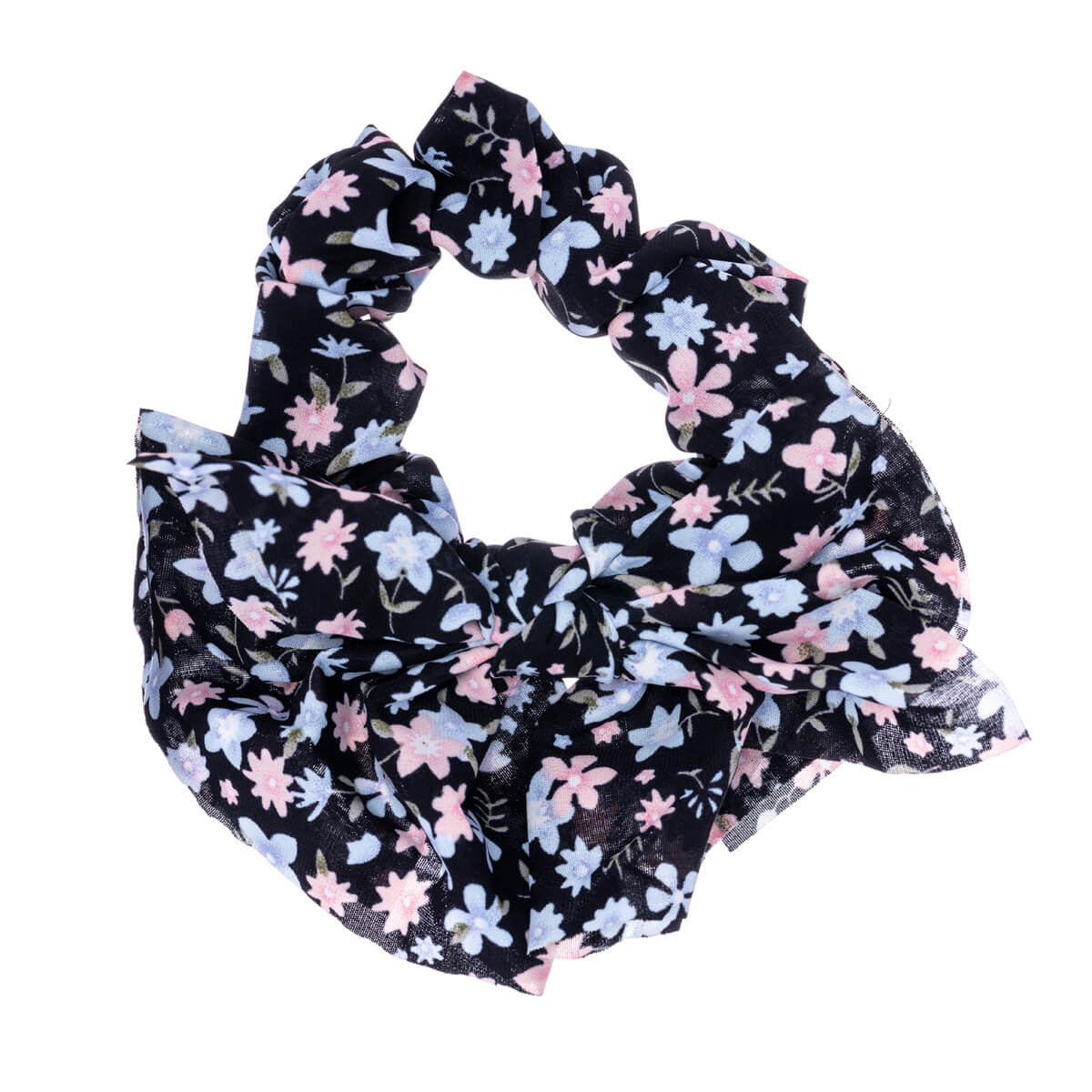 Bow tie scrunchie hairpin floral pattern