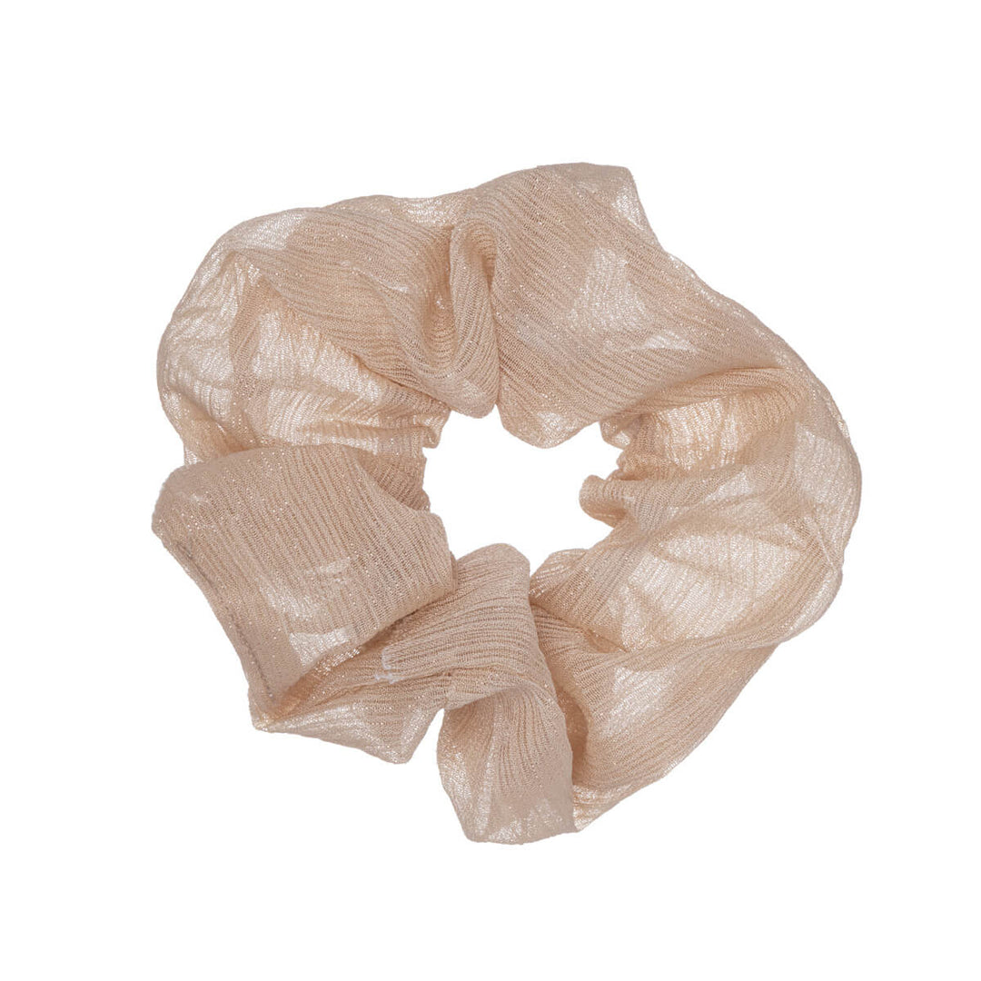 Gnistrande scrunchie hår munk 10cm