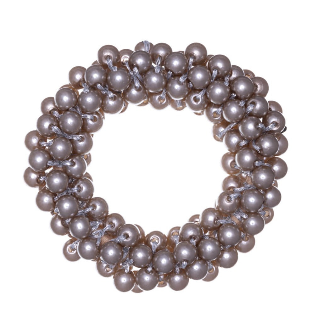 Pärla hårslinga scrunchie ø 6,5cm