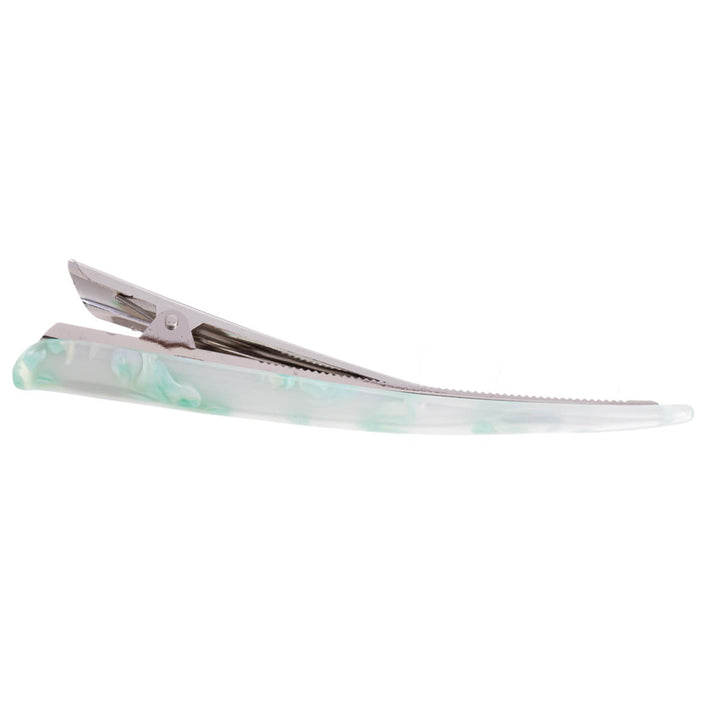 Metallic bird beak coloured hair clip 13,5cm