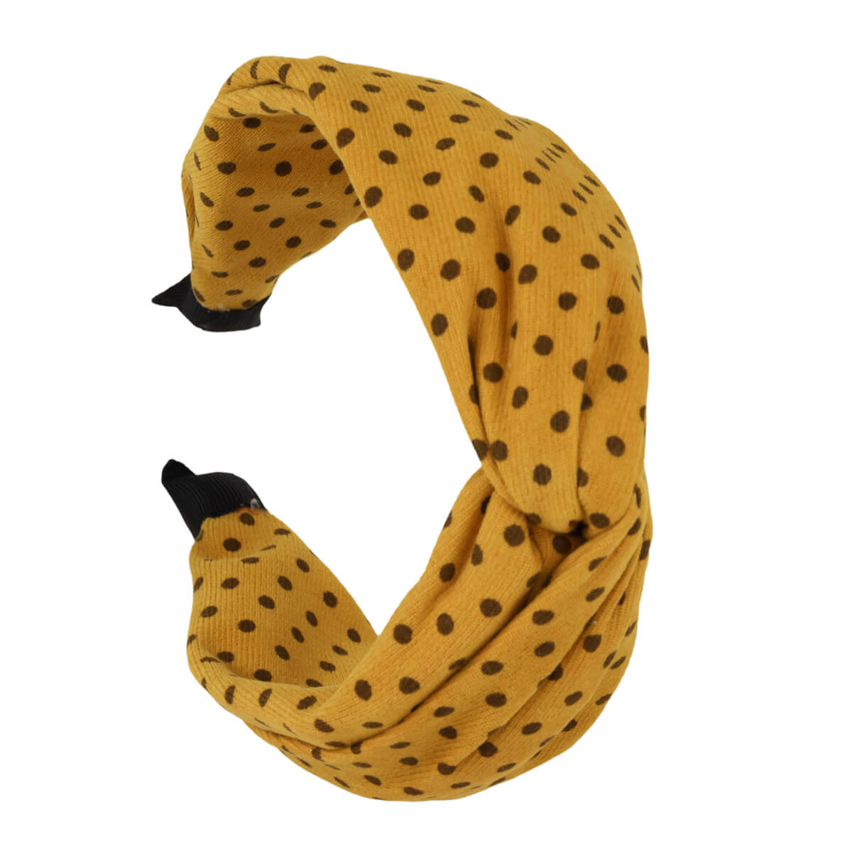 Wide spotted soft hair collar 7cm
