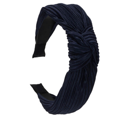 Plised Satin Hair Collar med en knut 2,9 cm